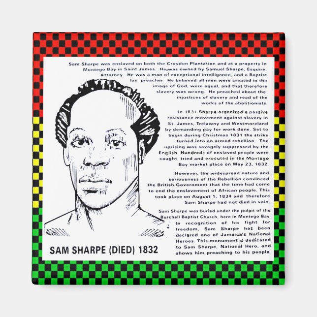 Imã Sinal de Sam Sharpe na Baía de Montego (Frente)