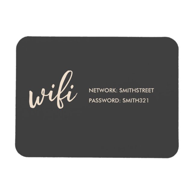 Ímã Sinal de Senha WIFI (Horizontal)
