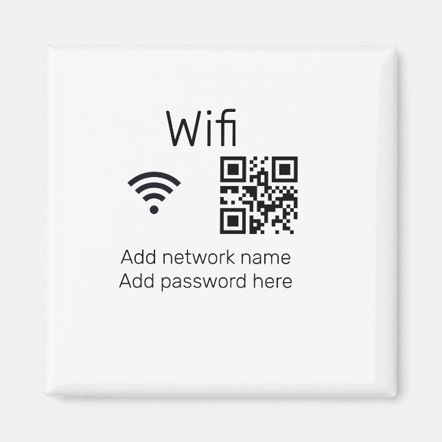 Imã Sinal de senha Wifi adicionar código Q R aqui deta (Frente)