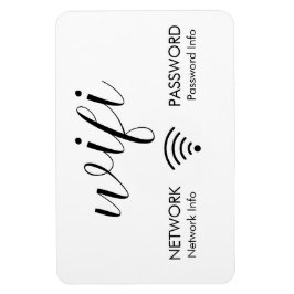 Ímã Sinal de Senha Wifi Branco - Informações de Rede W