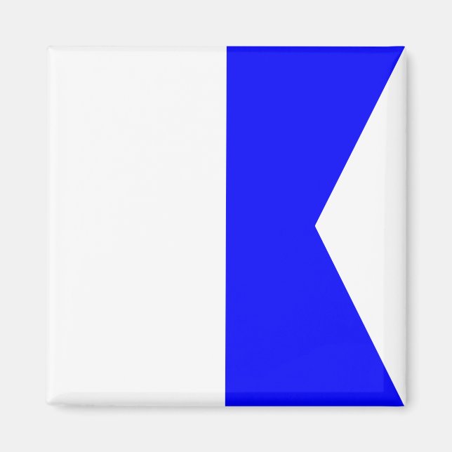 Imã Sinal de Sinalizador Náutico - Letra A (Alfa) (Frente)