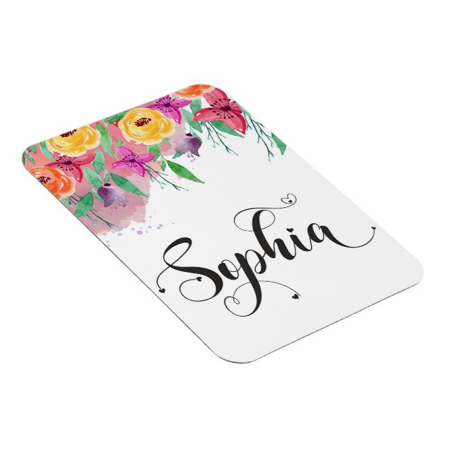 Ímã Sinal de Sophia floral Calliografia Baby (Lado Direito)
