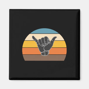Imã Sinal de surf mão shaka retrô - surfista legal_sur