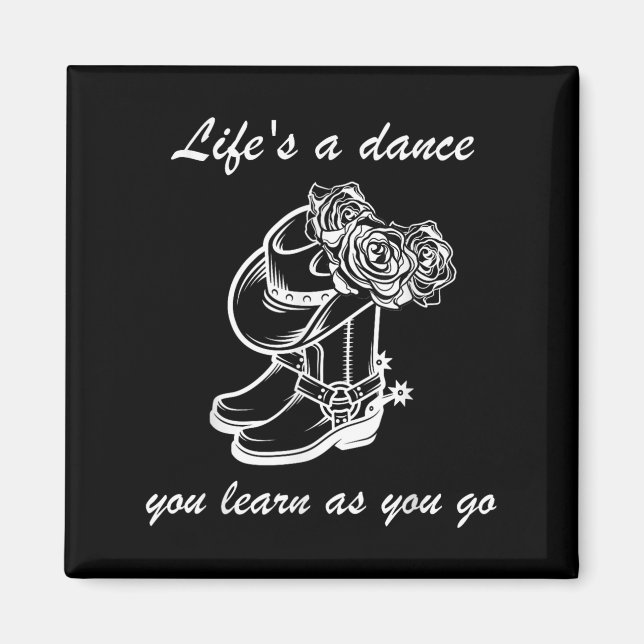 Imã Sinal Gráfico Engraçado Vive Uma Dança Que Aprende (Frente)