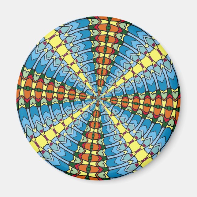 Imã Sinal Hex Neerlandês Primavera Verde e Azul (Frente)