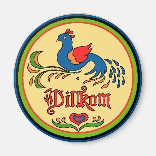 Imã Sinal hexadecimal de boas-vindas (Frente)