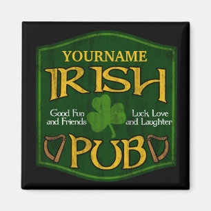 Imã Sinal irlandês personalizado do bar
