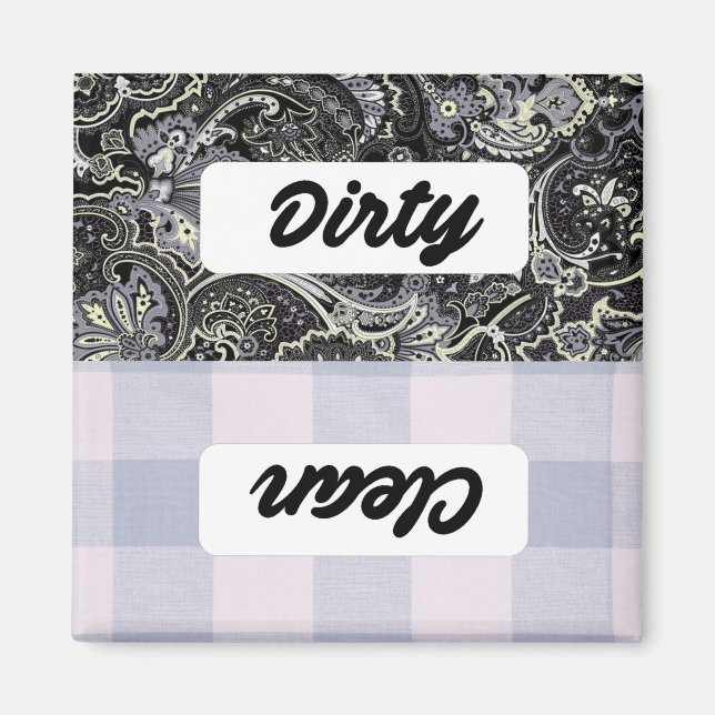 Imã Sinal limpo/sujo da máquina de lavar louça (Frente)