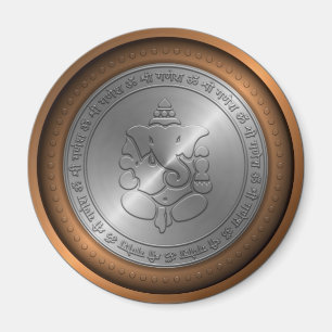 Imã Sinal metálico de Emossed Ganesha