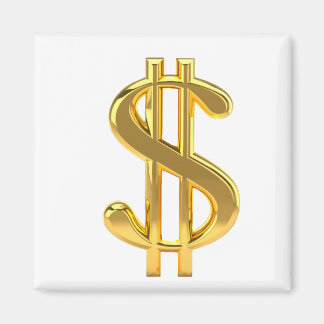 Imã Sinal ouro Dólar Magnético
