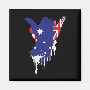 Imã Sinal Shaka Bandeira Vintage Austrália - Surf e S
