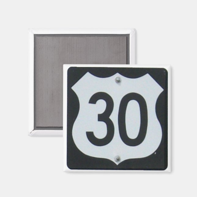 Imã Sinal US Highway 30 (Front/Back)