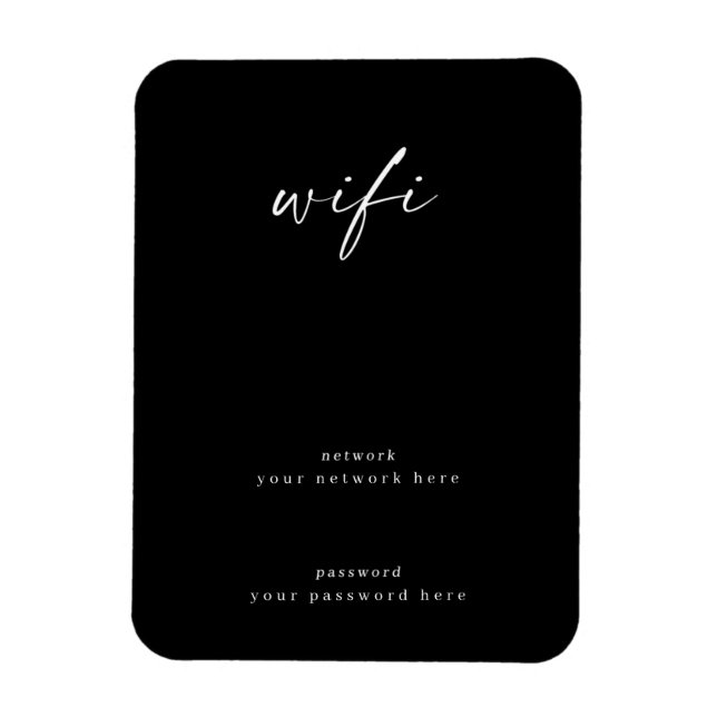 Ímã Sinal Wifi para a sala de convidados 4x6 Framable (Vertical)