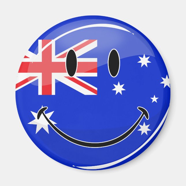 Imã Sinalizador Australiano Glossy Smiling (Frente)