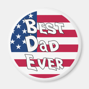 Imã Sinalizador Best Pai Ever USA