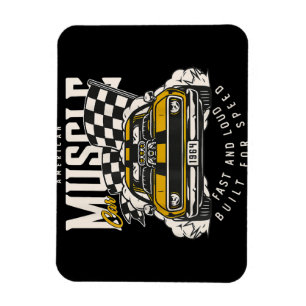 Ímã Sinalizador de Corrida Muscular Americana Vintage