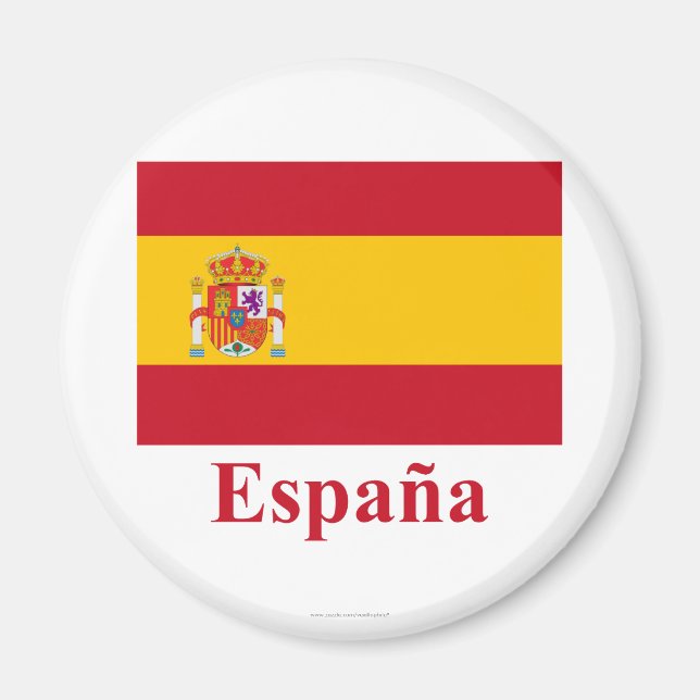 Imã Sinalizador de espanha com nome em espanhol (Frente)