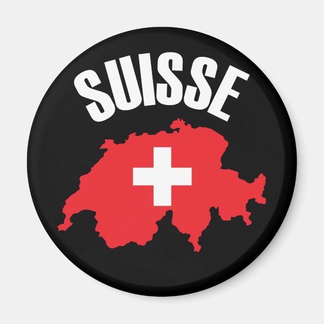 Imã Sinalizador de Mapa de Suiça do Suisse (Frente)