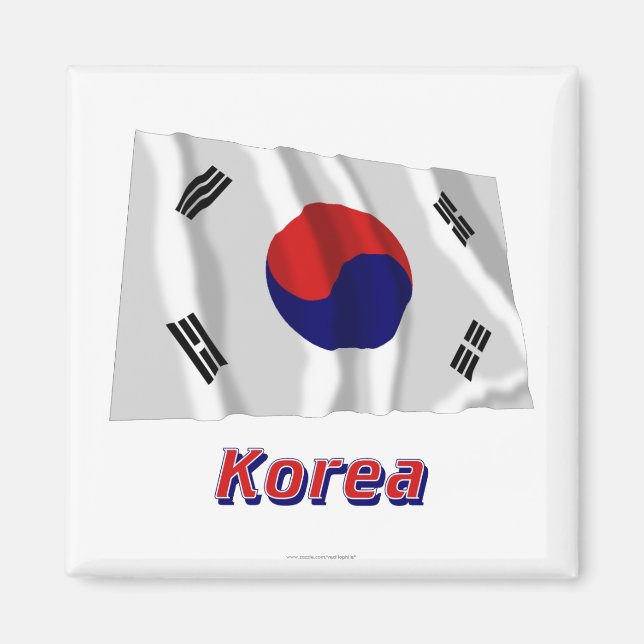Imã Sinalizador de Onda da Coreia do Sul com Nome (Frente)