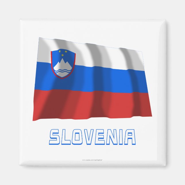 Imã Sinalizador de Onda Eslovênia com Nome (Frente)