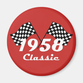 Imã Sinalizador de Raça Clássica Verificada em Preto e