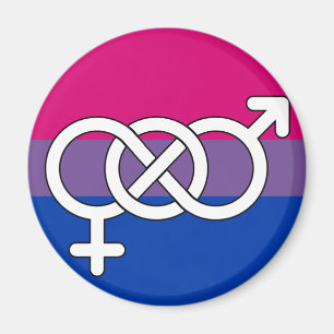 Imã Sinalizador de Símbolo de Orgulho Bissexual