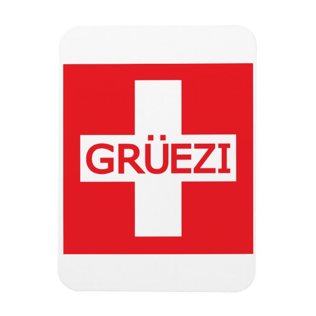 Ímã Sinalizador de Suiça Gruezi (Vertical)