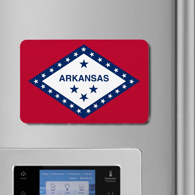 Ímã Sinalizador do Estado do Arkansas (Arkansas State Flag Flexible Magnet)