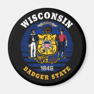 IMÃ SINALIZADOR DO ESTADO DO WISCONSIN BADGER