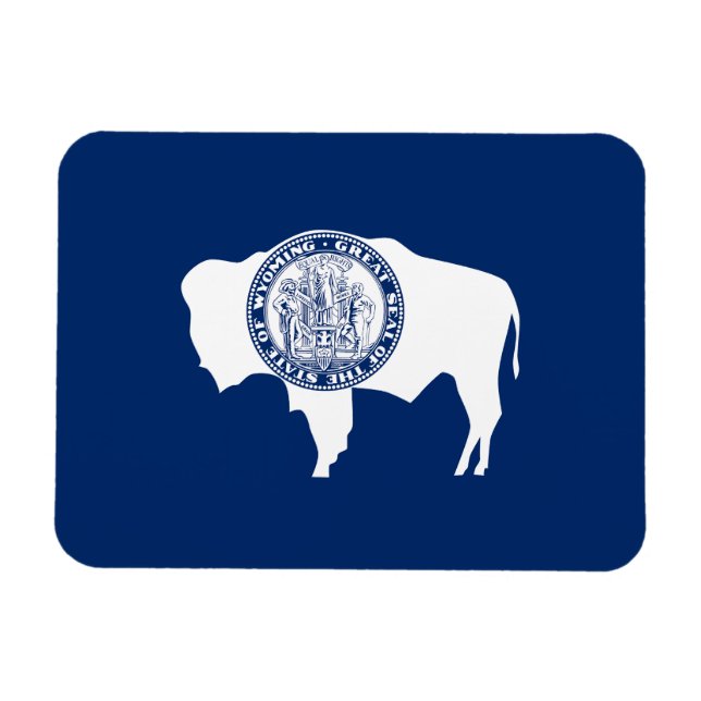 Ímã Sinalizador do Estado Wyoming (Horizontal)