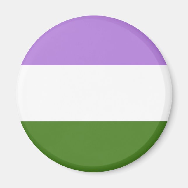 Imã Sinalizador do Orgulho do Genderqueer (Frente)