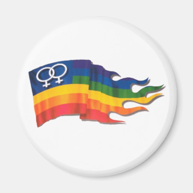 Imã Sinalizador do Orgulho Feminino Duplo (Frente)