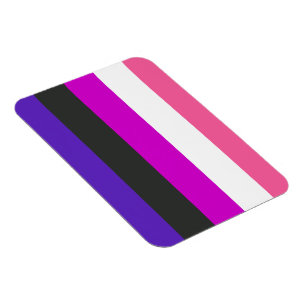 Ímã Sinalizador do Orgulho Genderfluido