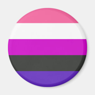 Imã Sinalizador do Orgulho Genderfluido