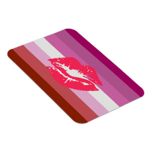 Ímã Sinalizador do Orgulho Lésbico Lipstick