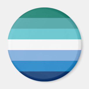 Imã Sinalizador do Orgulho Masculino gay (Azure)