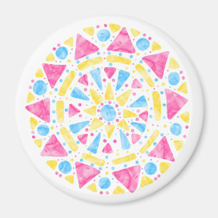 Imã Sinalizador do Orgulho Pansexual Amarelo Azul-Rosa