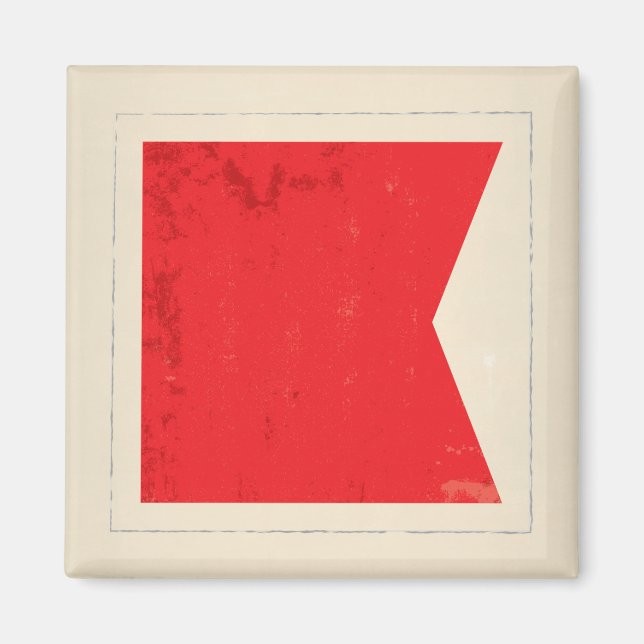 Imã Sinalizador do sinal "B" na letra náutica (Frente)