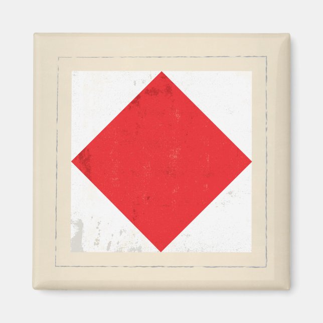 Imã Sinalizador do sinal "F" em letras náuticas (Frente)