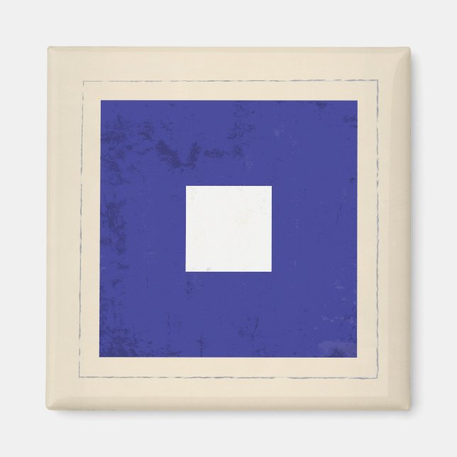 Imã Sinalizador do sinal "P" em letras náuticas (Frente)