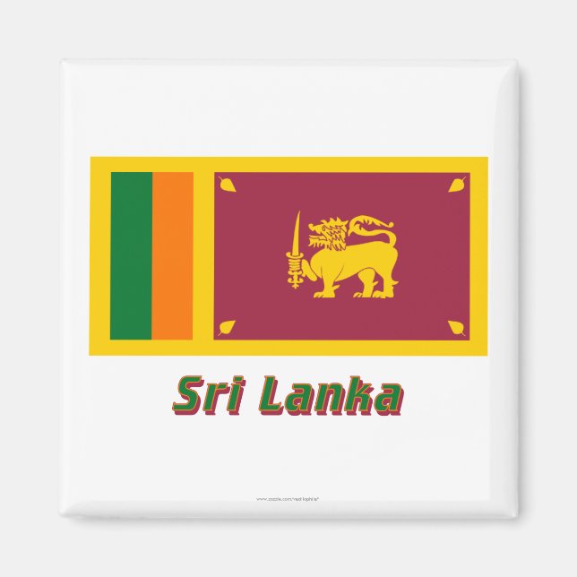 Imã Sinalizador do Sri Lanka com Nome (Frente)