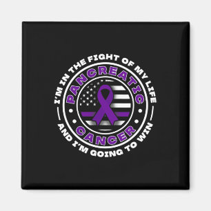 Imã Sinalizador Dos Eua Com Fitas Roxas Para Câncer de