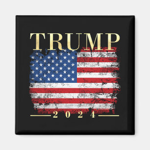 Imã Sinalizador Dourado Elegante Trump 2020