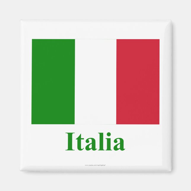 Imã Sinalizador Itália com Nome em Italiano (Frente)