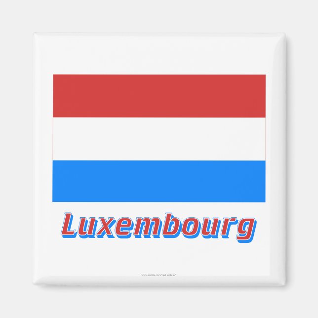 Imã Sinalizador Luxemburgo com Nome (Frente)