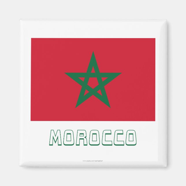 Imã Sinalizador Marrocos com Nome (Frente)