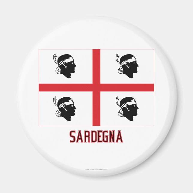 Imã Sinalizador Sardegna com nome (Frente)