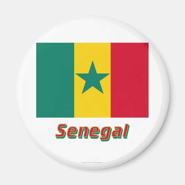 Imã Sinalizador Senegal com Nome (Frente)