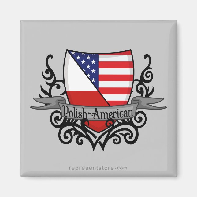 Imã Sinalizador Shield Polonês-Americano (Frente)
