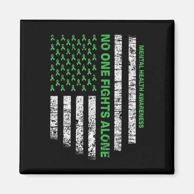 Imã Sinalizador Sozinho Saúde Mental Sensibilização Ni (Frente)